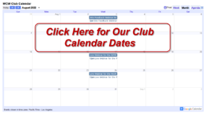 club calendar dates